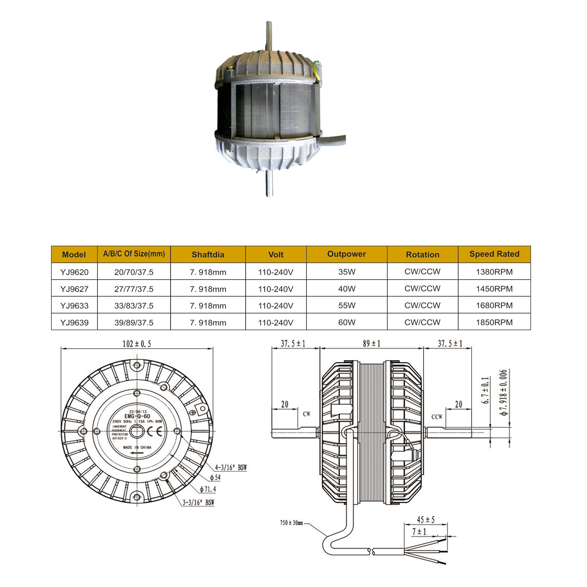 shaded pole motor