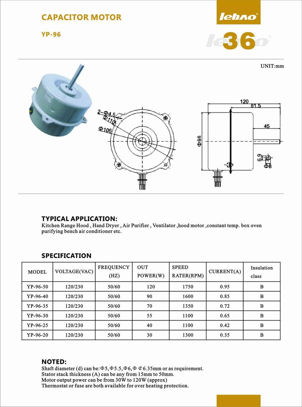 Capacitor Motor for Air Conditioner