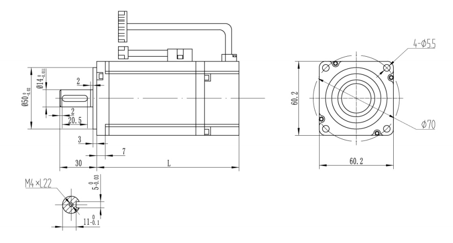 60 Series of High Efficiency AC 220V Electric Servo Motor for Industrial Sewing Machine