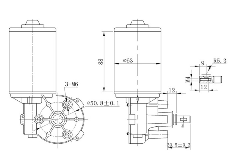 gear DC motor for home appliances