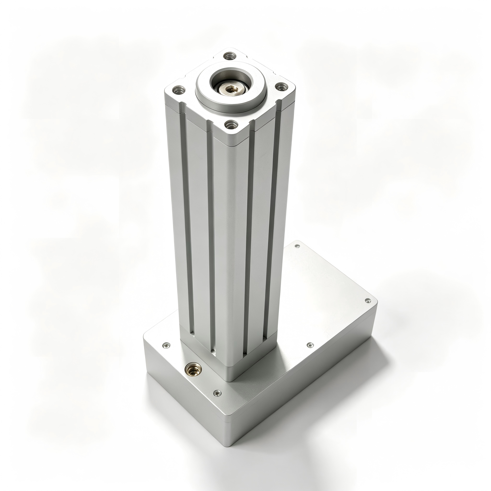 Z20 Industrial Linear Electric Cylinder, Vertical Aluminum Profile Actuator with Square Base, M24x1.5 Connector for Automation Equipment